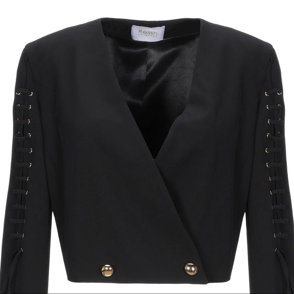 RELISH Sartorial Black Jacket/Blazer Size 8 - Picture 3 of 3